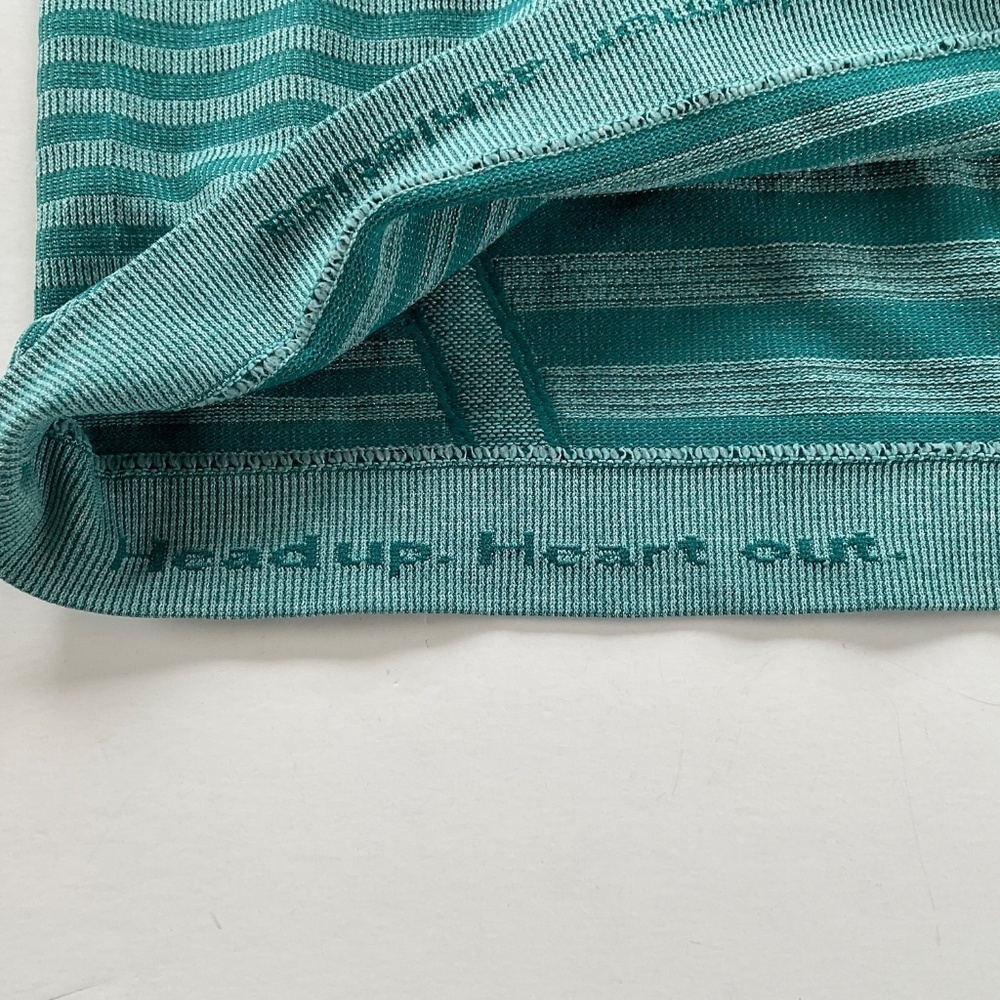 Lululemon Swiftly Tech Long Sleeve Crew Sz 6 Heathered Forage Teal Gym Run Yoga - Picture 9 of 13